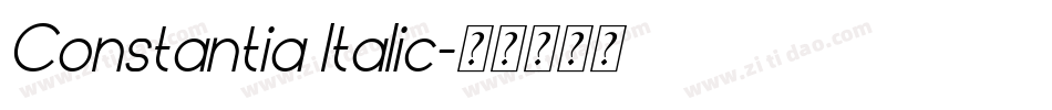 Constantia Italic字体转换